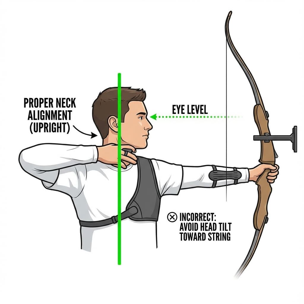 Proper head position in archery